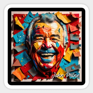 John Prine // Paper Art Sticker